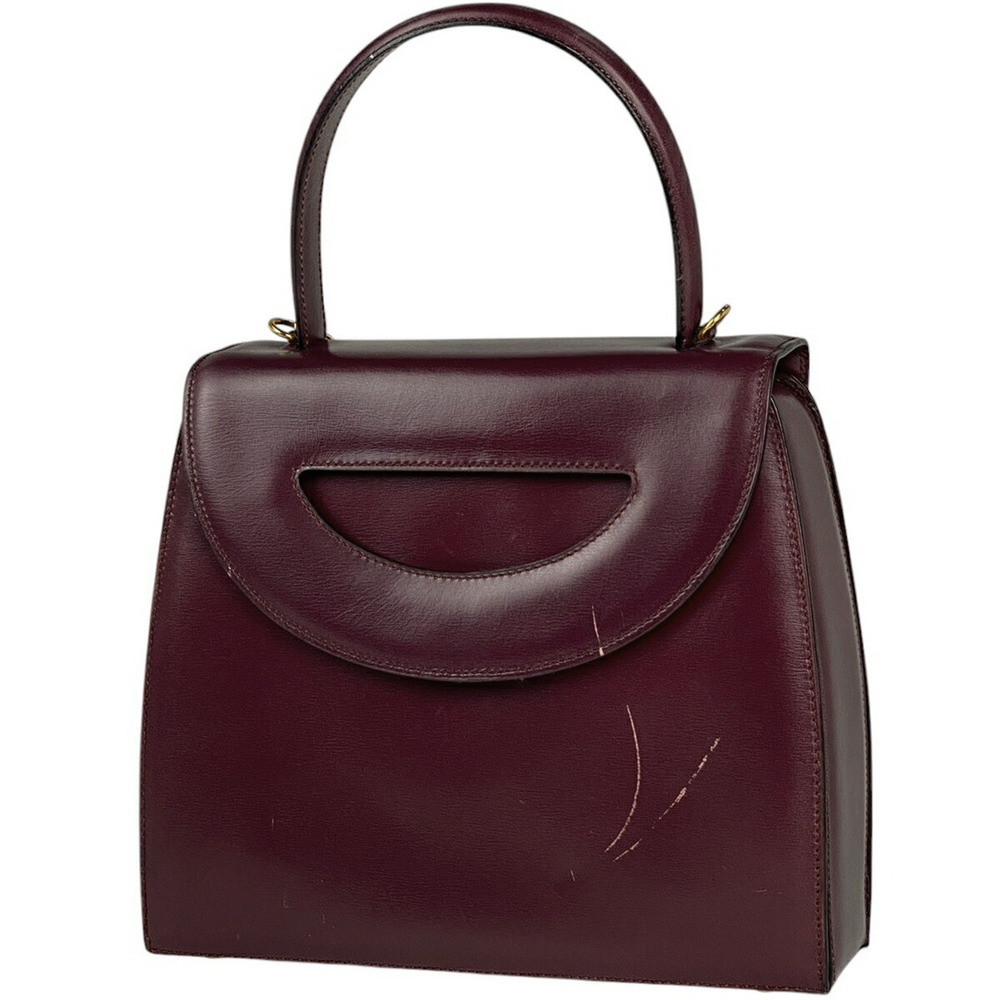 Celine Logo Handbag Shoulder Bag Leather Purple - Picture 1 of 6